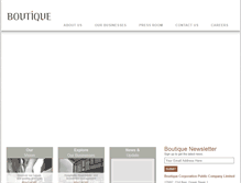 Tablet Screenshot of boutiquecorporation.com